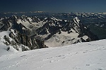 Le cur du Massif du Mont-Blanc (glacier du Gant, Grandes Jorasses, Talfre, Aiguille Verte)