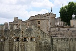 Above the walls of the Tower of London