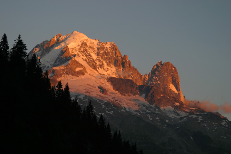 La Verte et les Drus au couchant