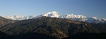 Panoramique chane du Mont-Blanc en automne
