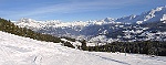 Panoramique chane du Mont-Blanc en hiver