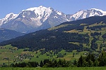 Massif du Mont-Blanc depuis les hauts de Combloux