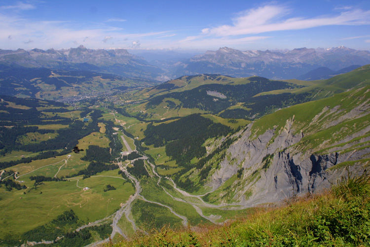 Megve vue de l'Aiguille Croche