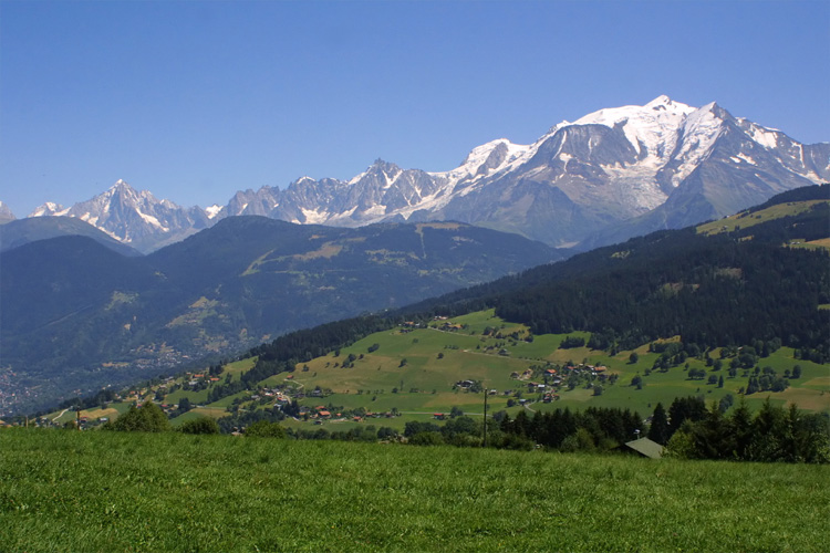 Massif du Mont-Blanc depuis les hauts de Combloux 3